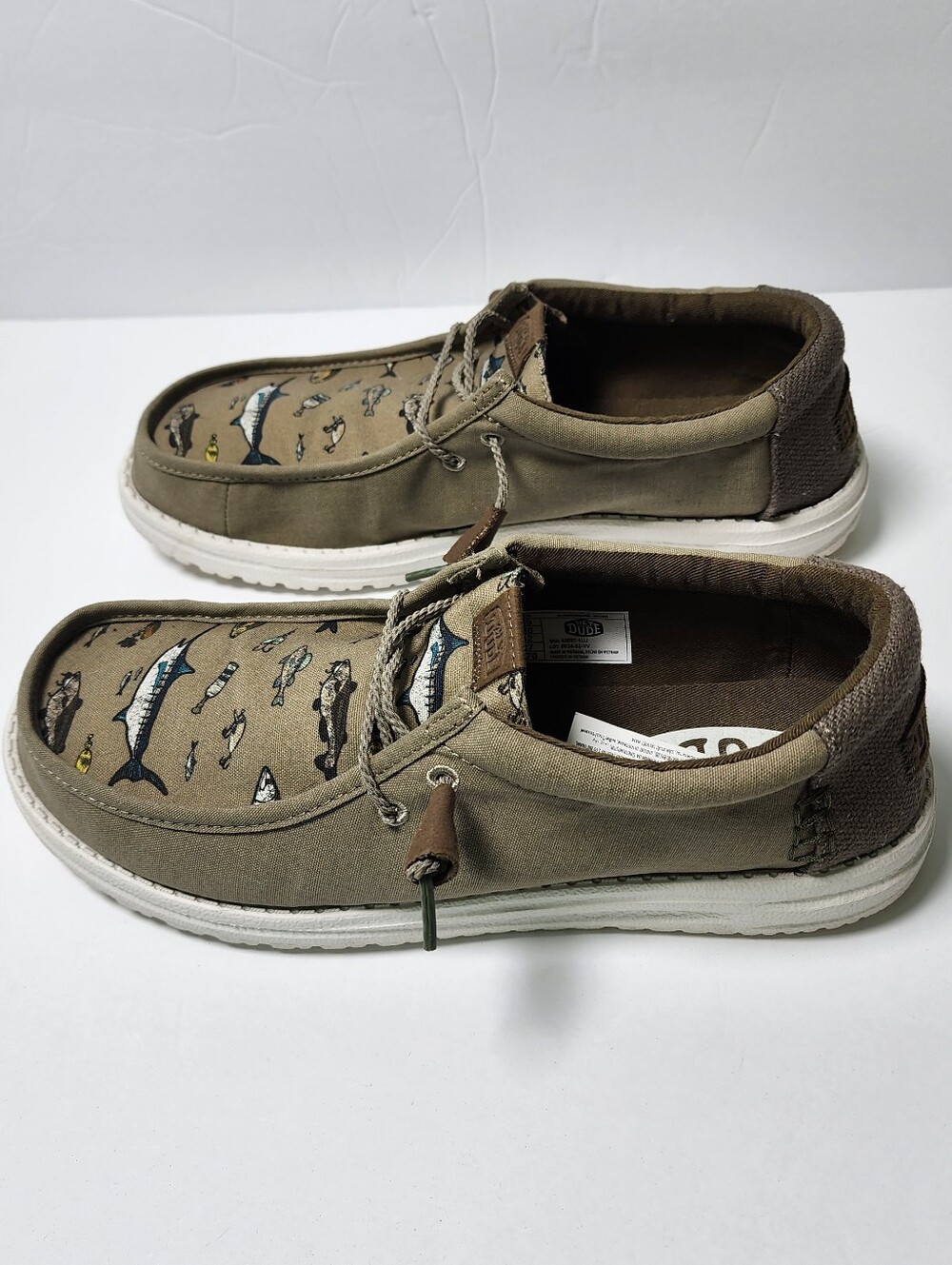 Hey Dude Mens Wally Marlin Slip On Loafers Aluminum And Moral Brown Size 9 - Picture 3 of 10